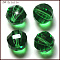 K9 Glass, Imitation Austrian Crystal Beads, Grade AAA, Faceted, Round, Green, 8mm, Hole: 0.9~1mm