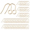 100Pcs 316 Stainless Steel Hypoallergenic French Earring Hooks, Flat Earring Hooks, Ear Wire, with Horizontal Loop, Real 18K Gold Plated, 18mm, Hole: 4.6mm, 20 Gauge, Pin: 0.7mm