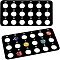 Plastic Bead Design Boards, Black, 13x24.7x0.5cm, Hole: 25mm