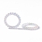 UV Plating Opaque Acrylic Beads Frames, Flower Ring, WhiteSmoke, 42.5x43x5.5mm, Hole: 2.5mm, Inner Diameter: 31mm