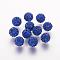 Polymer Clay Rhinestone Beads, Grade A, Round, Pave Disco Ball Beads, Cobalt, 8x7.5mm, Hole: 1mm