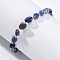 Natural Sodalite Beaded Bracelets for Women, Nuggets, with 201 Stainless Steel Findings, 7-1/2 inch(19.2cm)