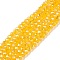 Electroplate Glass Beads Strands, AB Color Plated, Faceted, Rondelle, Dark Orange, 2.9~3.3x2mm, Hole: 0.8mm, about 148~150pcs/strand, 15.55~15.75 inch(39.5~40cm)