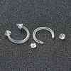 Acrylic Circular/Horseshoe Barbell with Double Pointed End X1-AJEW-P084-03-2