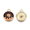 Eco-Friendly Zinc Alloy  Pendants X-ENAM-R051-15-01G-NR-1