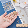 24Pcs 12 Styles Alloy Crystal Rhinestone Pendants FIND-WR0012-69-3