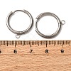 201 Stainless Steel Hoop Earring Findings STAS-D379-05B-P-3