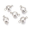 304 Stainless Steel Rhinestone Links Connectors LS-STAS-P237-17P-11-1