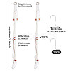 2Pcs Handmade Macrame Polyester with Wood Bead Plant Hanger AJEW-HS0001-47A-4