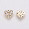 Brass Micro Pave Cubic Zirconia Charms ZIRC-F081-12G-2