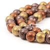 PVD Vacuum Plating Non-magnetic Synthetic Hematite Beads Strands G-F682-01A-3