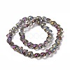 Transparent Electroplate Glass Beads Strands GLAA-C025-01G-3