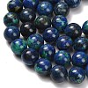 Natural Azurite Beads Strands G-Z110-C02-8mm-4