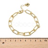 Brass Paperclip Chain Bracelets BJEW-C138-01G-6