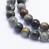 Natural Hawk's Eye Beads Strands G-L478-01-8mm-2