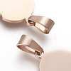 304 Stainless Steel Split Pendants STAS-F214-01RG-3