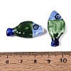 Hand Painted Fish Shaped Porcelain Beads PORC-N013-06F-3