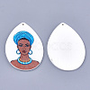 Printed Wooden Big Pendants WOOD-S050-12K-2