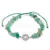 7Pcs Chakra Theme Natural & Synthetic Mixed Gemstone Chips Braided Beads Bracelets BJEW-JB11326-3