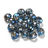 Transparent Electroplate Glass Beads GLAA-L046-02-2
