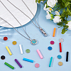 DIY Diffuser Amulet Perfume Locket Pendant Necklaces Making Kits NJEW-HS0001-21-5