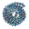 Transparent Electroplate Glass Beads Strands EGLA-N006-038C-2