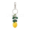 Opaque Resin & Spray Painted Crackle Glass Keychains KEYC-JKC01343-02-2