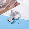 1Pc DIY Alloy Rhinestone Spring Gate Rings Keychains FIND-TA0008-54B-P-4