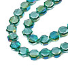 Electroplate Transparent Glass Beads Strands EGLA-N002-27-C05-3
