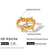 304 Stainless Steel Cuff Open Rings for Women WG51A71-07-1