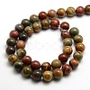 Round Natural Picasso Beads Strands G-P062-64-2