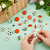 25Pcs 5 Styles Sport Enamel Broochs JEWB-FH0002-70-3