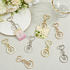 18Pcs 3 Style Alloy Keychain Clasps KEYC-SP0001-49B-3