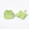 Spray Painted Iron Stud Earring Settings IFIN-N004-01E-2