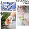 Plastic Imitation Pearl Stretch Bracelets FIND-NB0001-22-7