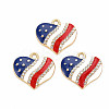 Rack Plating Alloy Enamel Pendants PALLOY-N172-042-1