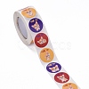 Flat Round Paper Thank You Stickers DIY-C042-12F-4