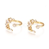 Adjustable Brass Finger Rings X-RJEW-G096-37G-1
