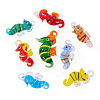8Pcs 8 Styles Handmade Lampwork Pendants LAMP-TA0001-98-3