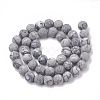 Natural Map Stone/Picasso Stone/Picasso Jasper Beads Strands G-T106-221-3
