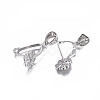 Anti-Tarnish Rhodium Plated 925 Sterling Silver Pendant Bails STER-L058-007P-3