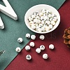 80Pcs 8 Colors Christmas Opaque Glass Beads EGLA-YW0001-04-7