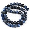 Natural Dumortierite Beads Strands G-G167-A06-8MM-3