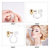 Brass Clip-on Earring Component KK-L169-09G-3