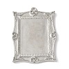 Brass Brass Pendant Cabochon Settings KK-V005-02P-04-1