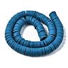 Flat Round Handmade Polymer Clay Beads CLAY-R067-12mm-44-3