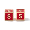 Rack Plating Brass Enamel Beads KK-B060-04G-03S-2