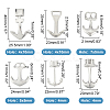 6Pcs 6 Styles 304 Stainless Steel Anchor Hook Clasps STAS-UN0050-80-4