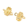 Brass Pave Cubic Zirconia Rectangle Connector Charms KK-P347-06G-4
