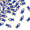 Light Gold Plated Alloy Enamel Beads ENAM-WH0001-24-1